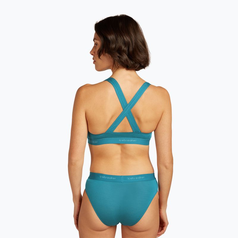 Biustonosz termoaktywny icebreaker Merino 125 Cool-Lite Sprite Racerback topaz 4