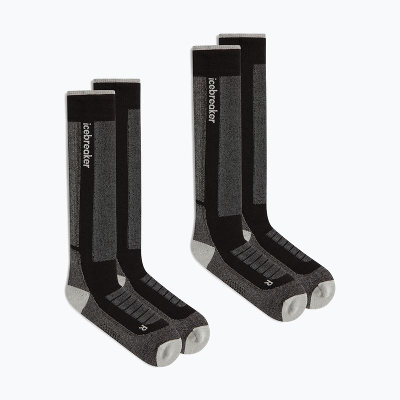 Skarpety narciarskie męskie Icebreaker Merino Ski+ Medium OTC 2 Pack black/ether/graphite