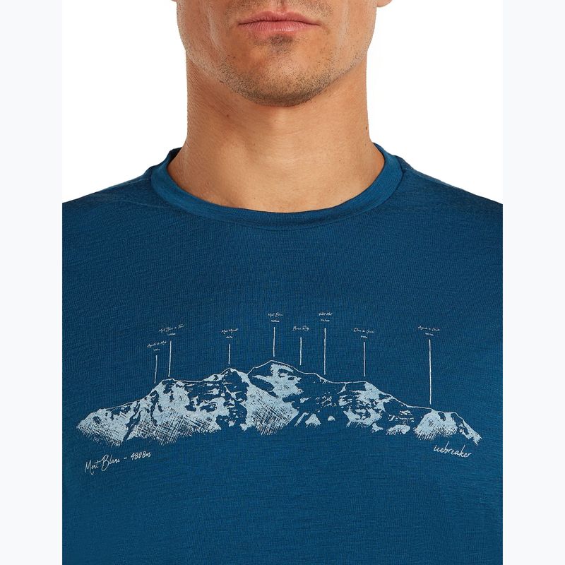 Koszulka męska icebreaker Merino 150 Tech Lite The Peaks atlantis 5