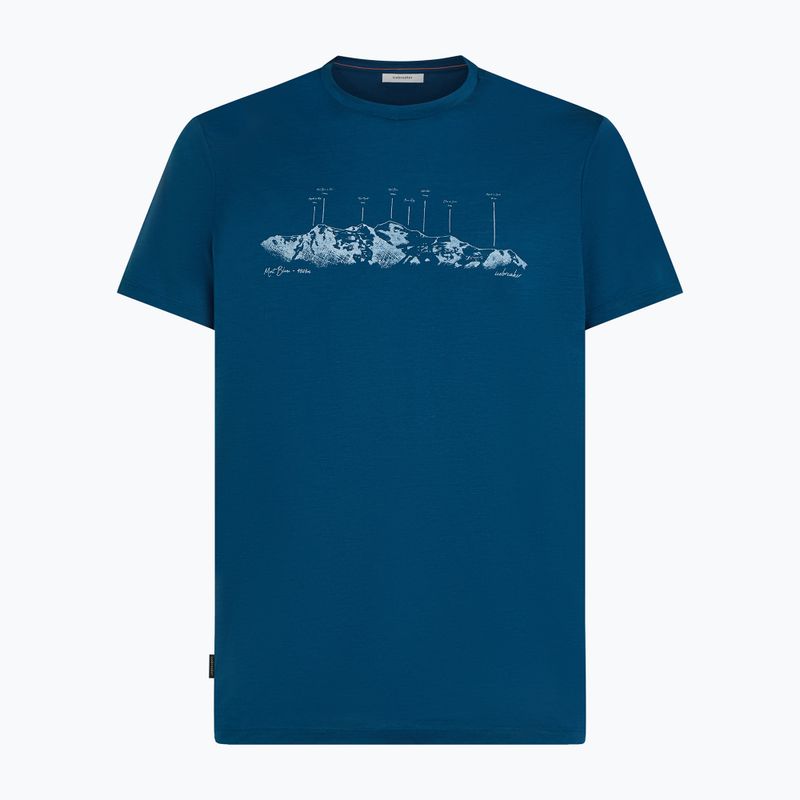 Koszulka męska icebreaker Merino 150 Tech Lite The Peaks atlantis 7