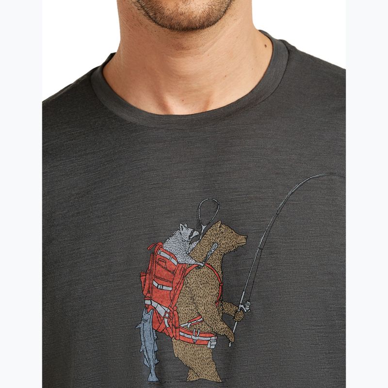 Koszulka męska icebreaker Merino 150 Tech Lite Bear Catch Tee obsidian 5