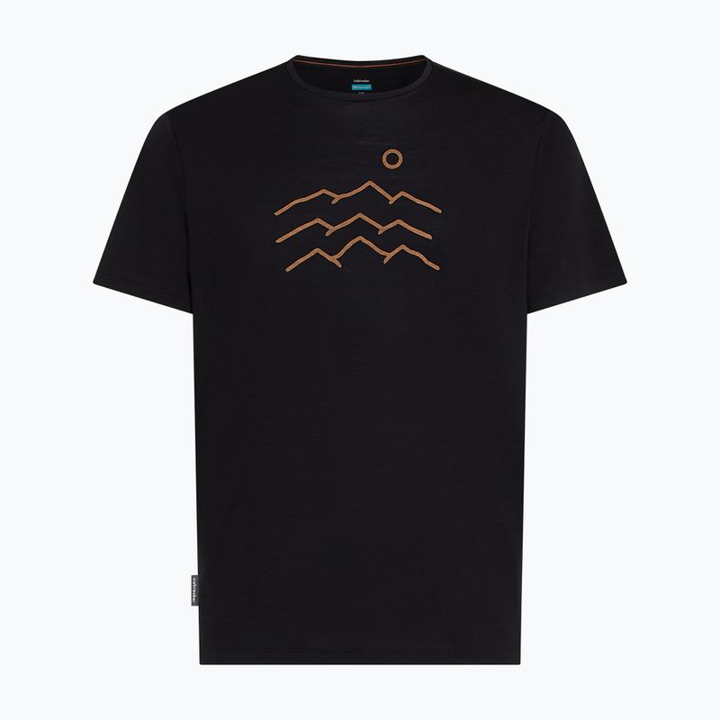 Koszulka męska icebreaker Merino 125 Cool-Lite Sphere Tee Across The Peaks black 7