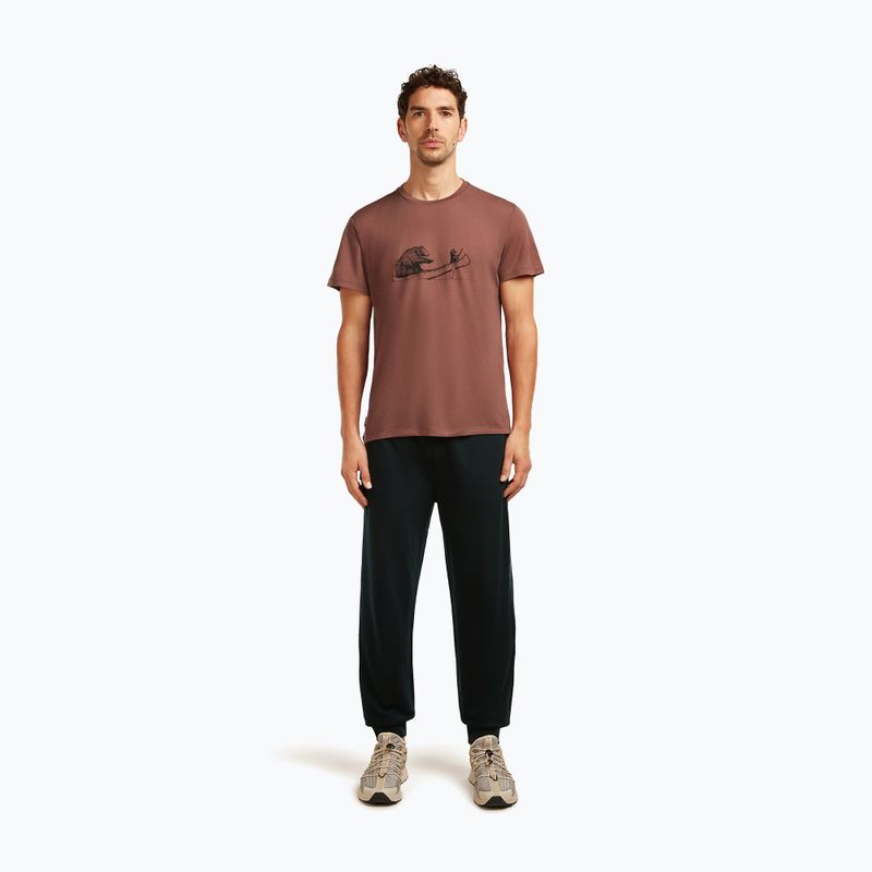 Koszulka męska icebreaker Merino Core Canoe Companions carob 2