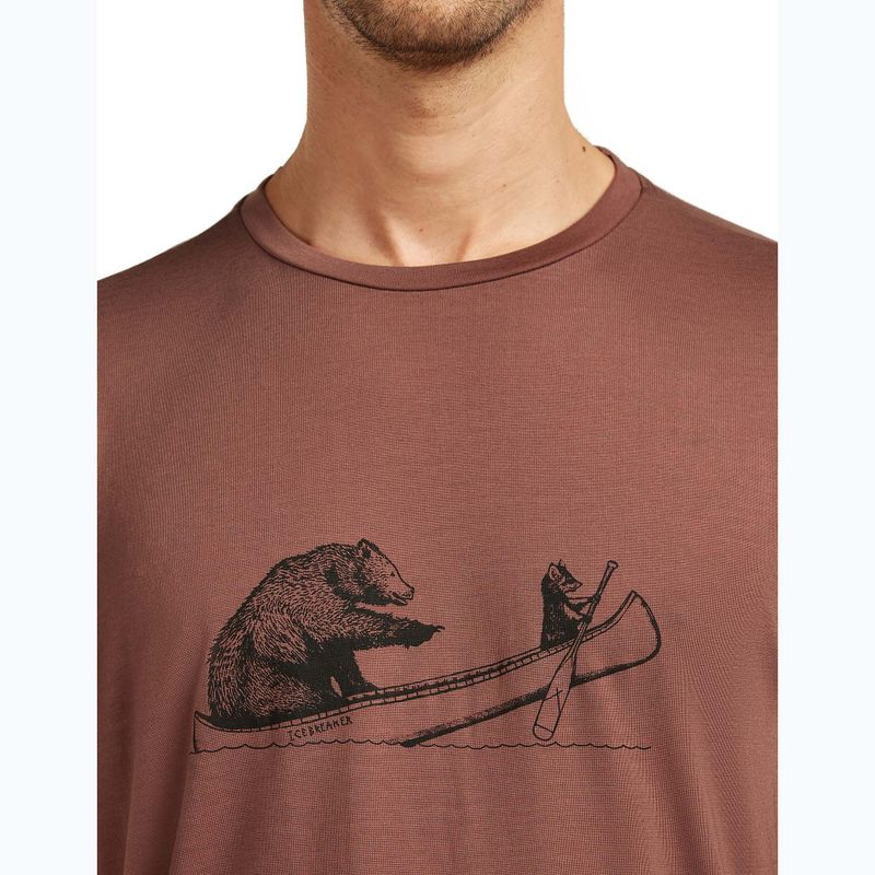 Koszulka męska icebreaker Merino Core Canoe Companions carob 5