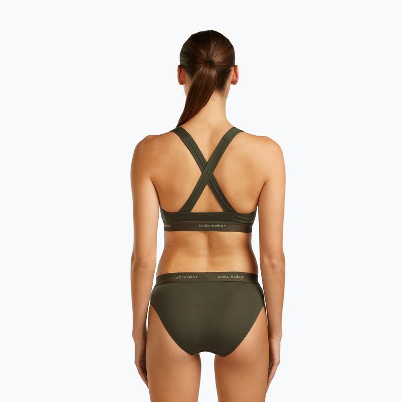 Biustonosz termoaktywny icebreaker Merino 125 Cool-Lite Sprite Racerback dark loden 3