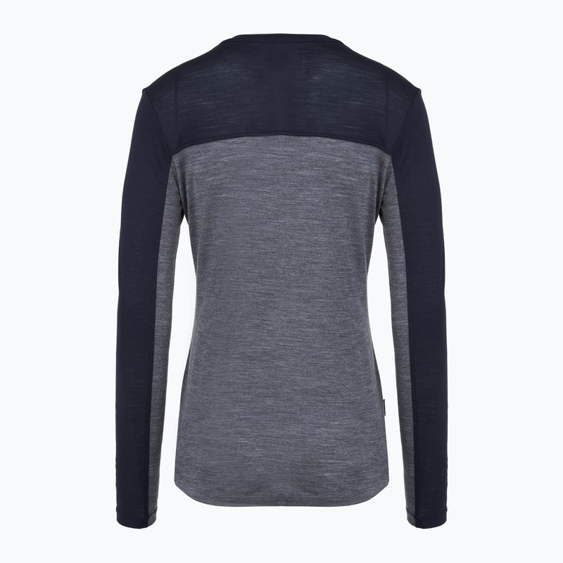Longsleeve damski icebreaker Merino 125 Cool-Lite Sphere Tee CB midnnavy hthr/midnnavy/cb 2