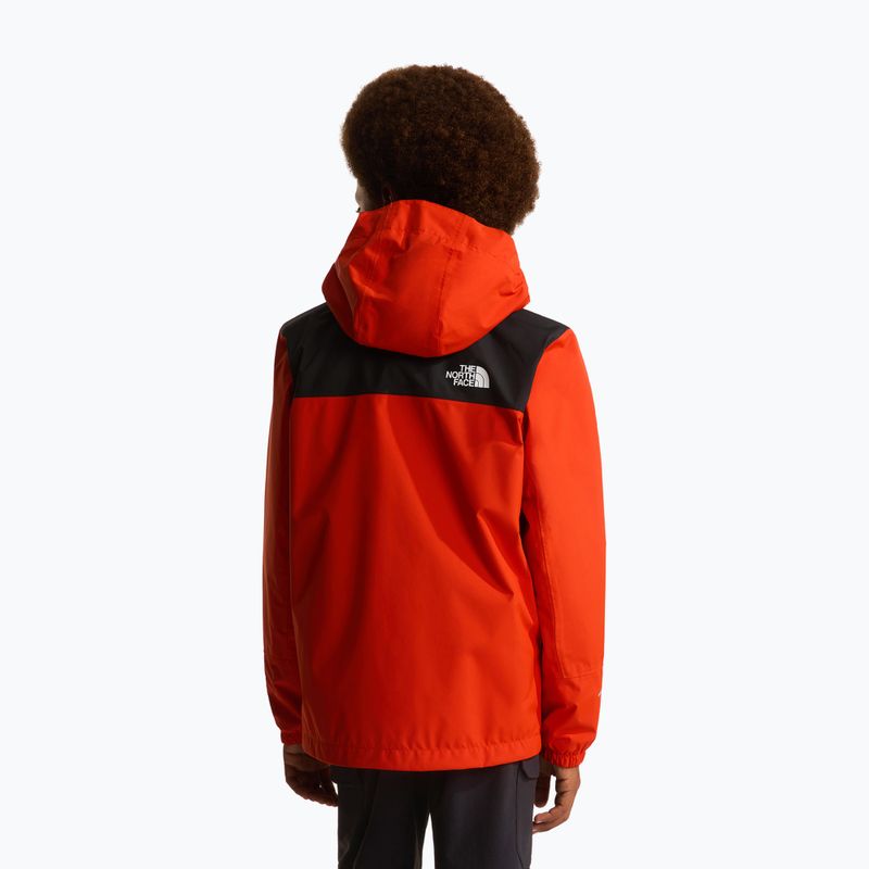 Kurtka przeciwdeszczowa dziecięca The North Face Antora lava red 3