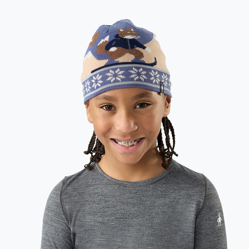 Czapka zimowa dziecięca Smartwool Reversible Art Beanie nightfall blue 2
