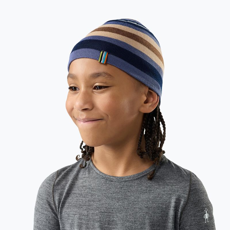 Czapka zimowa dziecięca Smartwool Reversible Art Beanie nightfall blue 3