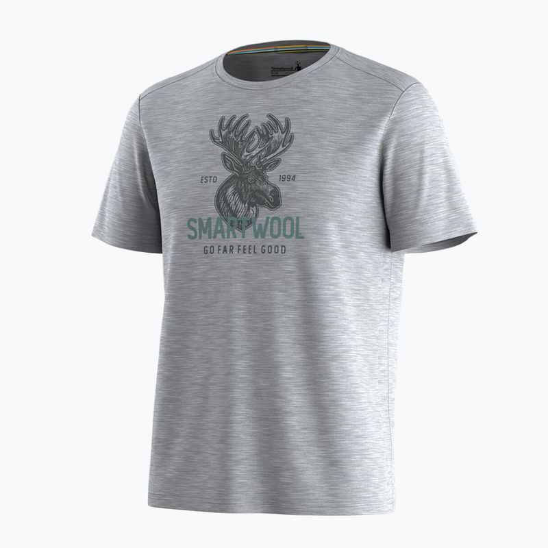 Koszulka męska Smartwool Moose Mode Active Graphic Tee SS light gray heather 3