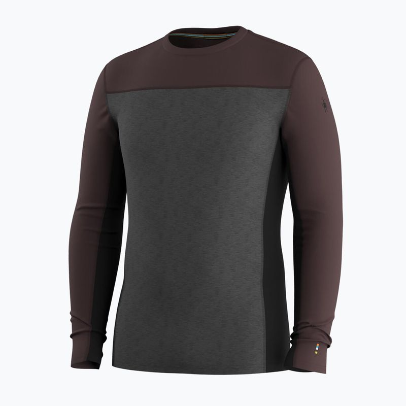 Bluza termoaktywna męska Smartwool Classic Thermal Merino Base Layer Colorblock Crew Boxed mink/charcoal 3