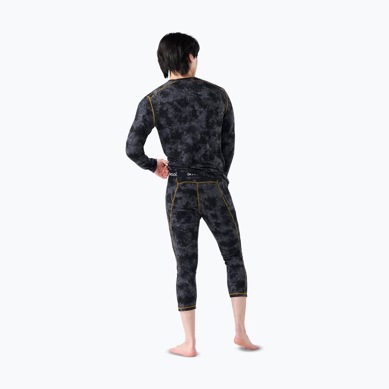 Spodnie termoaktywne męskie Smartwool Classic Thermal Merino Base Layer 3/4 Bottom Boxed black tie dye/hny gold 2
