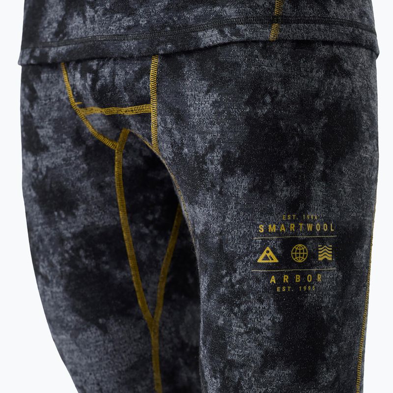 Spodnie termoaktywne męskie Smartwool Classic Thermal Merino Base Layer 3/4 Bottom Boxed black tie dye/hny gold 3