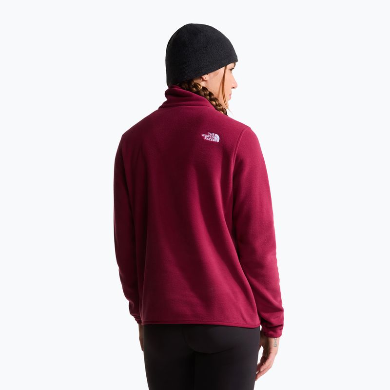 Bluza polarowa damska The North Face Glacier Fleece 1/4 Zip burgundy crush 3
