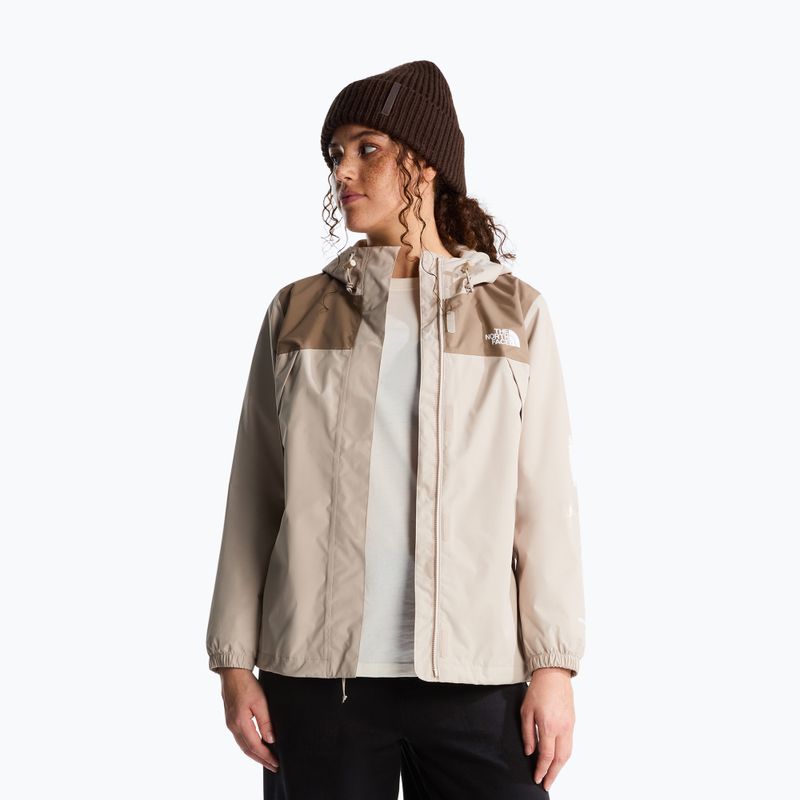 Kurtka przeciwdeszczowa damska The North Face Antora Rain timeless taupe/garnet 4