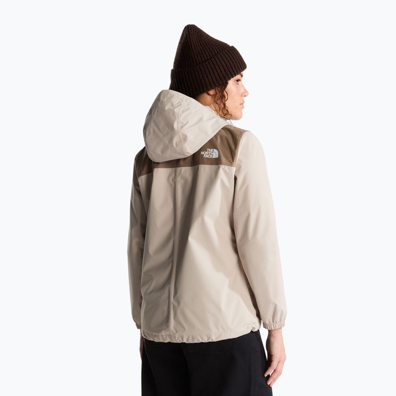 Kurtka przeciwdeszczowa damska The North Face Antora Rain timeless taupe/garnet 3