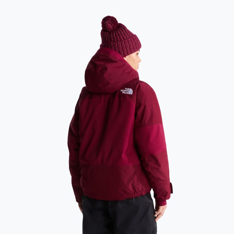 Kurtka narciarska damska The North Face Powstar burgundy crush 3
