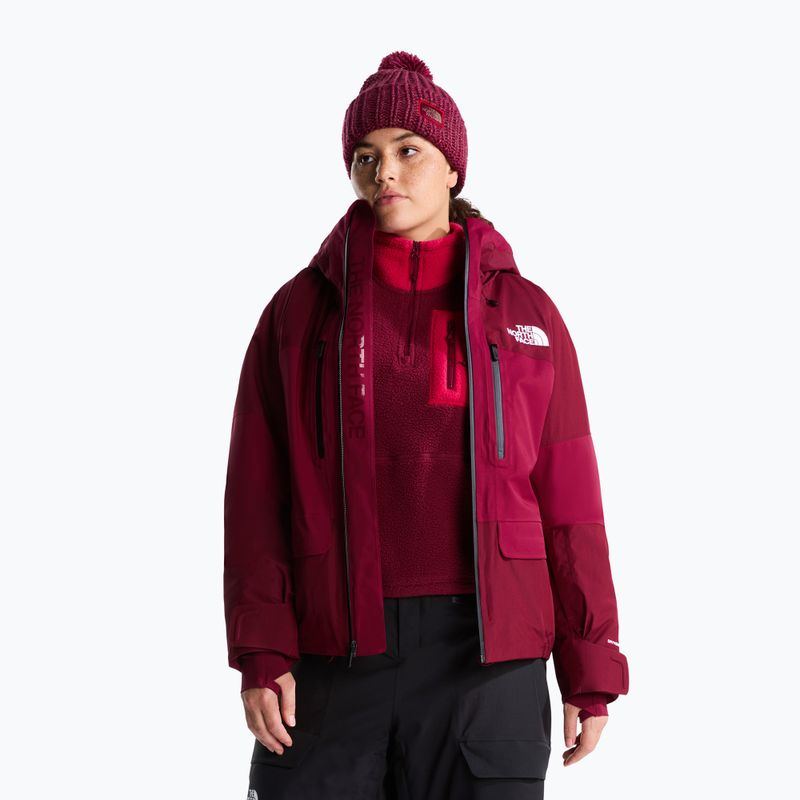 Kurtka narciarska damska The North Face Powstar burgundy crush 4