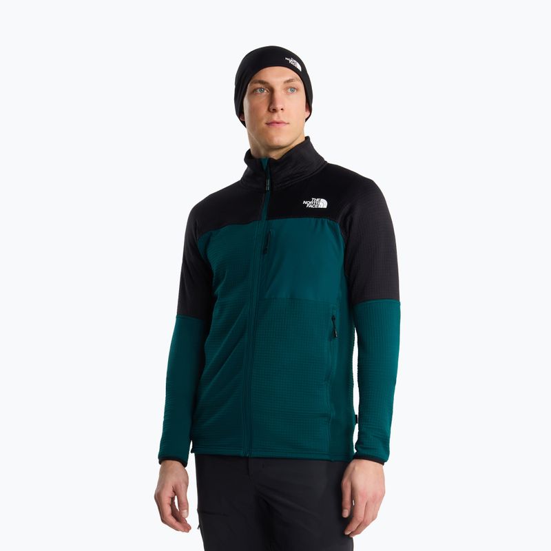 Bluza trekkingowa męska The North Face Polartec Powergrid Stormgap pacific teal/tnf black