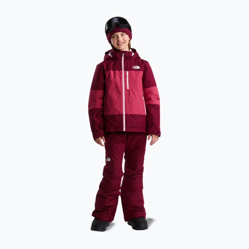 Spodnie narciarskie dziecięce The North Face Freedom Insulated burgundy crush 2