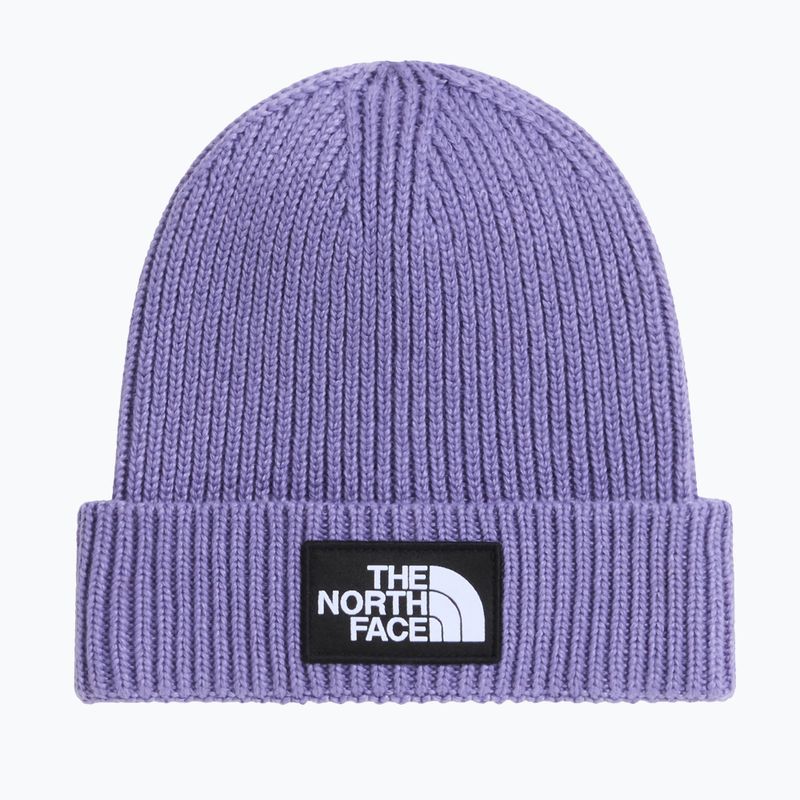 Czapka zimowa The North Face Logo Box Cuffed grounded plum