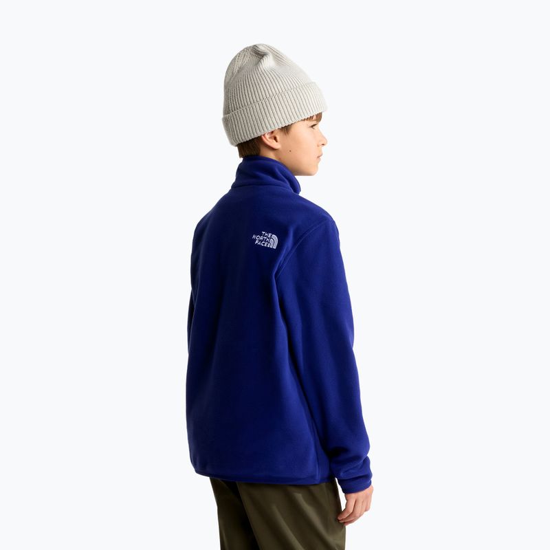 Bluza polarowa dziecięca The North Face Teen Glacier 1/4 Zip bold blue 3