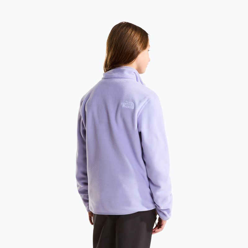 Bluza polarowa dziecięca The North Face Teen Glacier 1/4 Zip pale plum 3