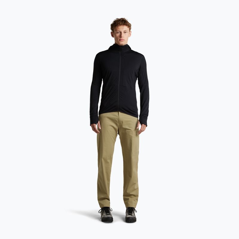 Bluza trekkingowa męska Icebreaker Merino 200 Realfleece Descender Half Zip Hoodie black 4