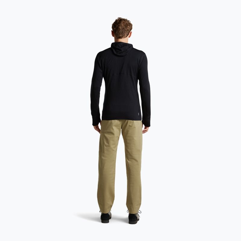 Bluza trekkingowa męska Icebreaker Merino 200 Realfleece Descender Half Zip Hoodie black 5