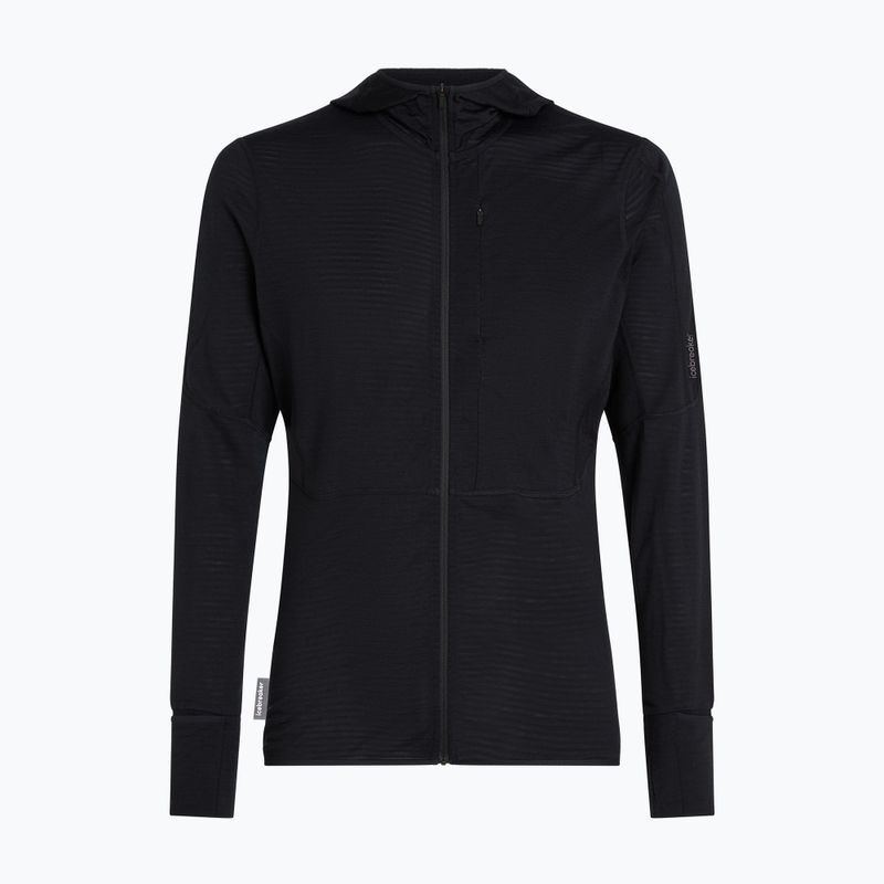 Bluza trekkingowa męska Icebreaker Merino 200 Realfleece Descender Half Zip Hoodie black 10