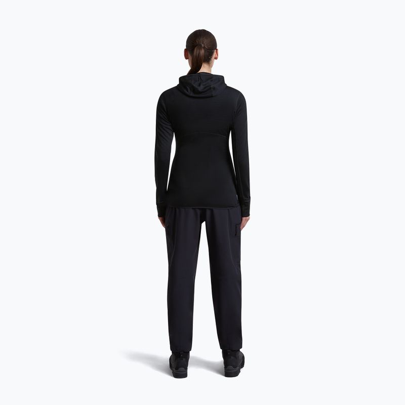 Bluza trekkingowa damska Icebreaker Merino 200 Realfleece Descender Half Zip Hoodie black 5