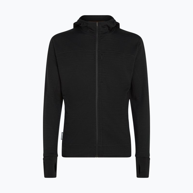Bluza trekkingowa męska Icebreaker Merino 300 Realfleece Descender Zip Hoodie black 10
