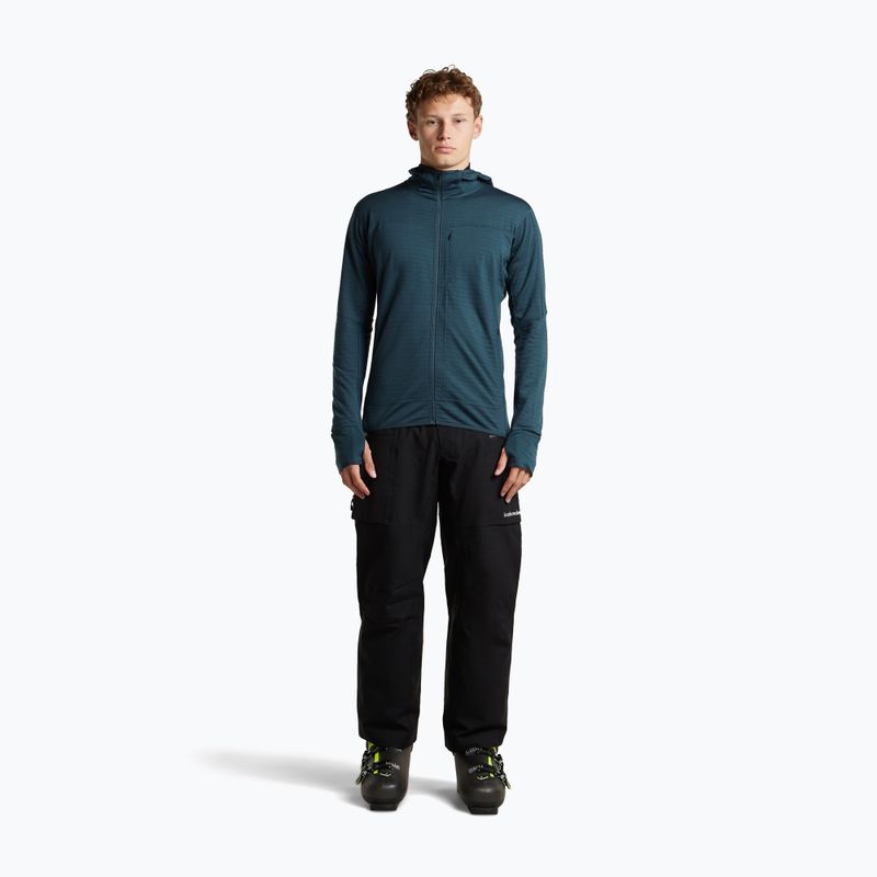 Bluza trekkingowa męska Icebreaker Merino 300 Realfleece Descender Zip Hoodie abyss 4