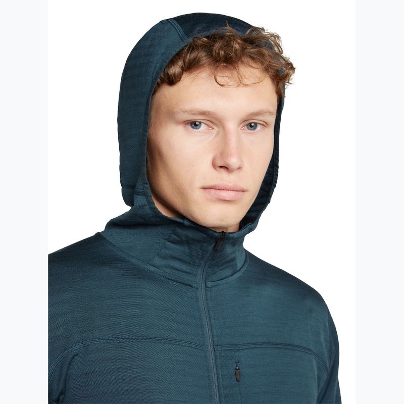 Bluza trekkingowa męska Icebreaker Merino 300 Realfleece Descender Zip Hoodie abyss 6