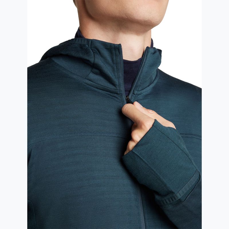 Bluza trekkingowa męska Icebreaker Merino 300 Realfleece Descender Zip Hoodie abyss 7