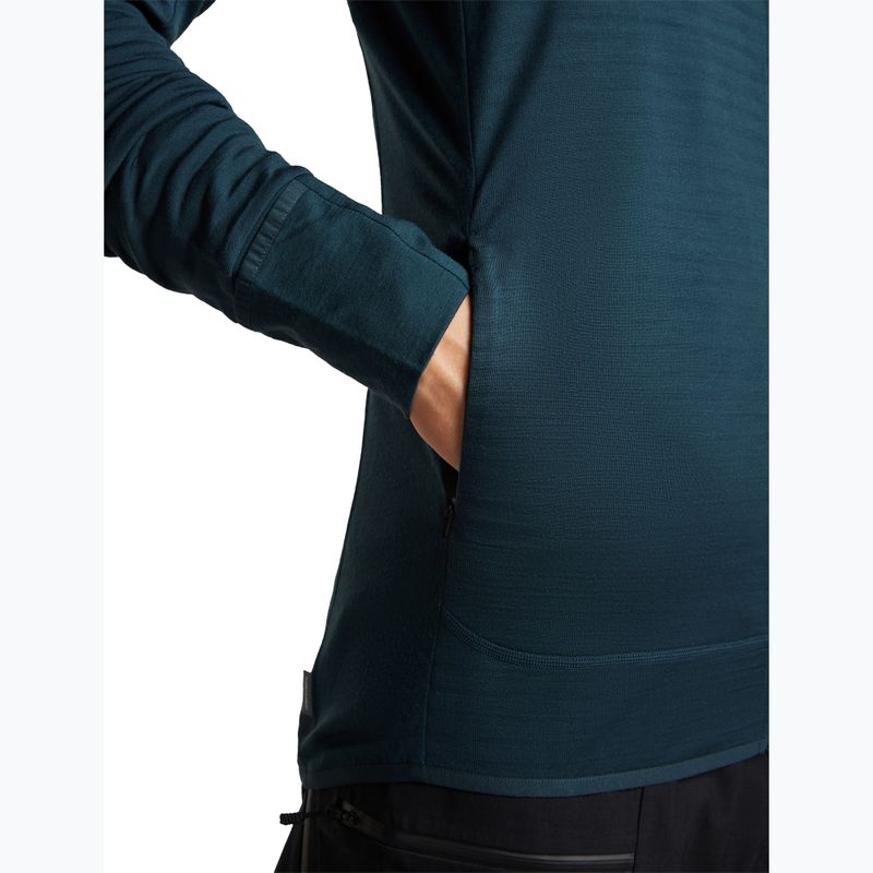 Bluza trekkingowa męska Icebreaker Merino 300 Realfleece Descender Zip Hoodie abyss 8