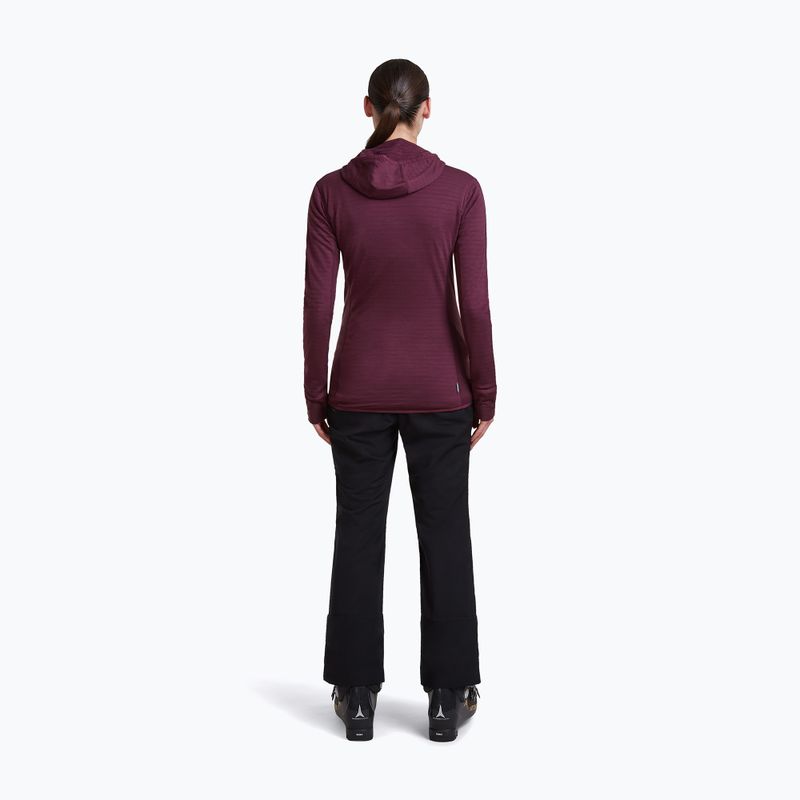 Bluza trekkingowa damska Icebreaker Merino 300 Realfleece Descender Zip Hoodie dark berry 8