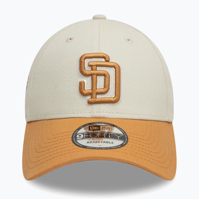 Czapka z daszkiem New Era WS Patch 9Forty San Diego Padres light beige 3