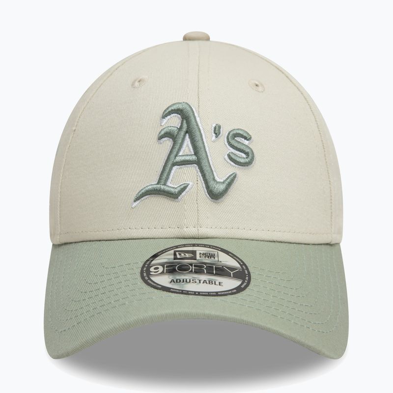 Czapka z daszkiem New Era WS Patch 9Forty Oakland Athletics light beige 2