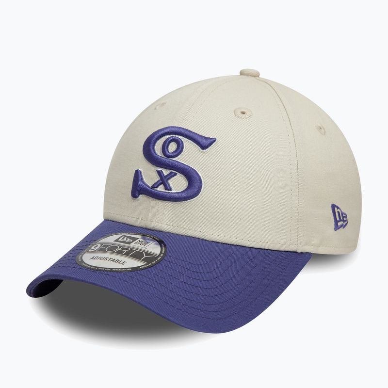 Czapka z daszkiem New Era WS Patch 9Forty Chicago White Sox light beige 2