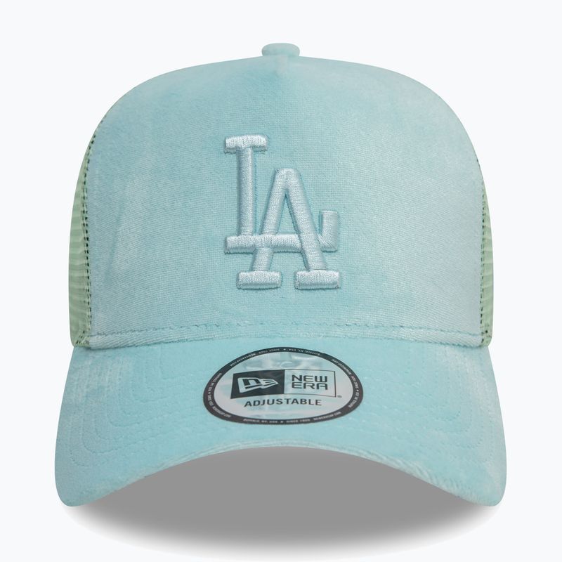 Czapka z daszkiem New Era Velour Trucker Los Angeles Dodgers green pstl 3
