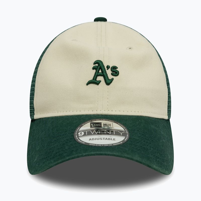 Czapka  z daszkiem New Era 9Twenty Trucker Oakland Athletics light beige 3