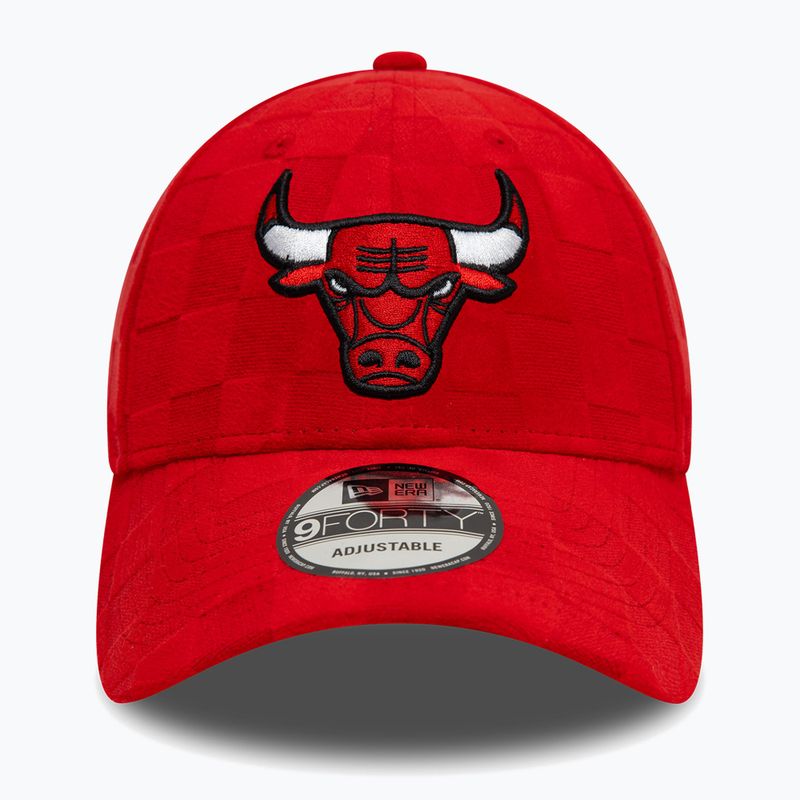 Czapka z daszkiem New Era Tonal Check 9Forty Chicago Bulls red 3