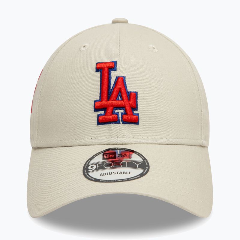 Czapka z daszkiem New Era Side Patch 9Forty Los Angeles Dodgers light beige 2