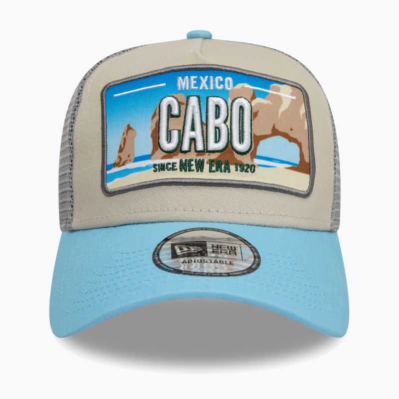 Czapka z daszkiem New Era Licence Plate Los Angeles Trucker light beige 2