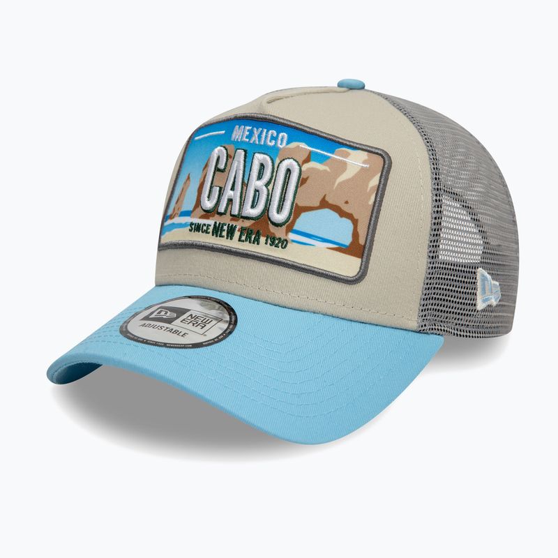Czapka z daszkiem New Era Licence Plate Los Angeles Trucker light beige 3