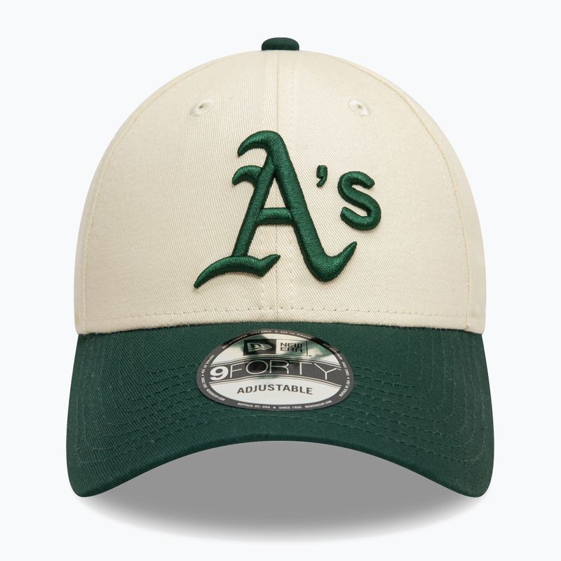 Czapka z daszkiem New Era Colourblock 9Forty Oakland Athletics light beige 3