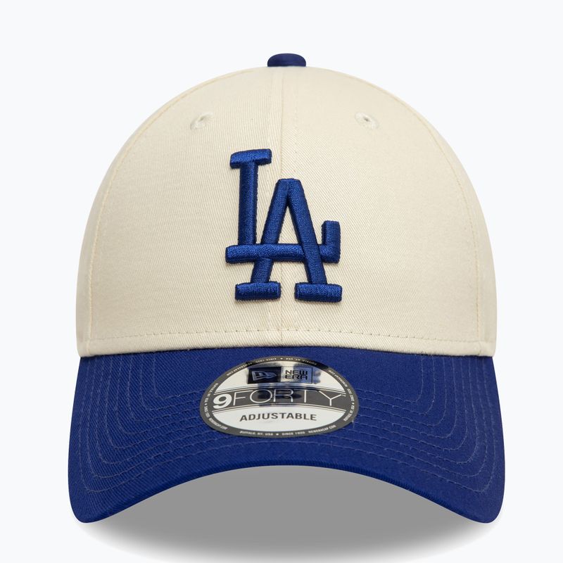 Czapka z daszkiem New Era Colourblock 9Forty Los Angeles Dodgers light beige 2