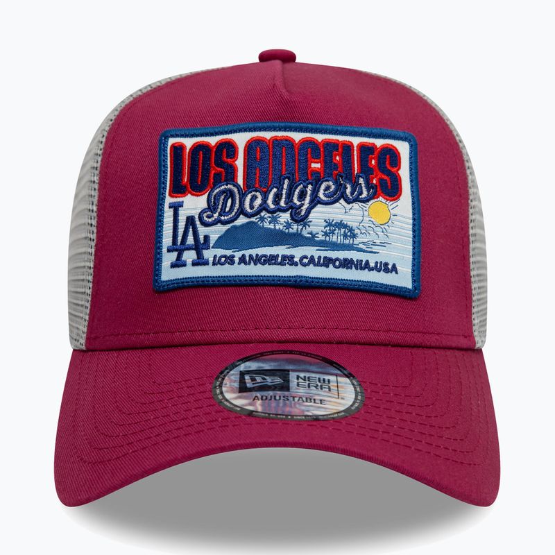 Czapka z daszkiem New Era MLB Patch Trucker Los Angeles Dodgers dark red 2