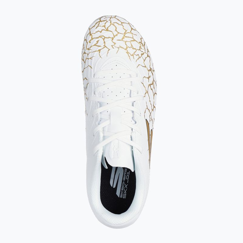Buty piłkarskie dziecięce SKECHERS Skx_ 1.5 Youth Jr FG white/gold 11
